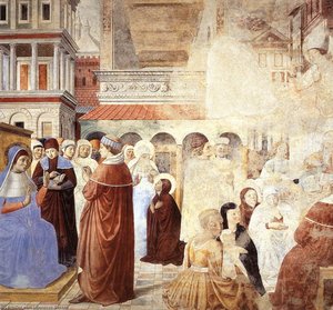 Scenes With St Ambrose (scene 9, North Wall) — Benozzo Gozzoli