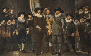 Officers And Other Civic Guardsmen Of The Iiird District Of Amsterdam, Under The Command Of Captain Allaert Cloeck And Lieutenant Lucas Jacobsz Rotgans, Thomas De Keyser, 1632 — Thomas De Keyser