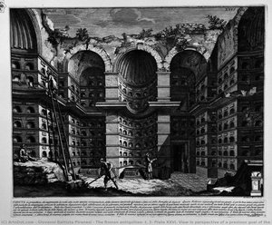 The Roman Antiquities, T. 3, Plate Xxvi. View In Perspective Of A Previous Goal Of The Burial Chamber (drawing By Antonio Buonamici, Inc. By Girolamo Rossi). — Piranesi
