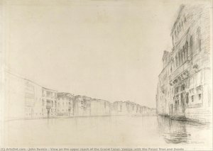 View On The Upper Reach Of The Grand Canal, Venice, With The Palazi Tron And Duodo — John Ruskin
