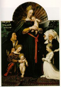 Narodenie Ježiša Krista S Rodinou Burgomiestra — Hans Holbein Mladší