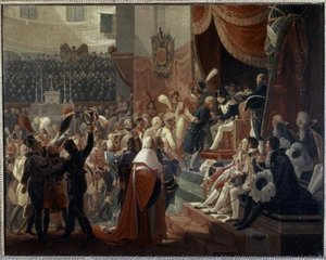 Première Distribution Des Croix De La Légion D'honneur Dans L'église Des Invalides Par L'empereur, 14 Juillet 1804 — Jean-baptiste Debret