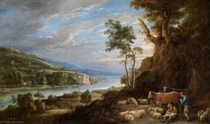 Landscape With Shepherds And A Distant View Of A Castle — David Teniers The Younger