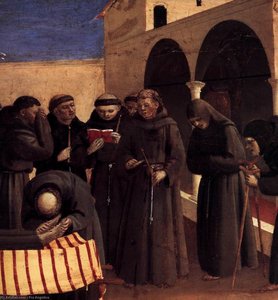 The Lamentation Over St Francis (detail) — Fra Angelico