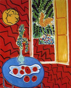 Kırmızı İç Mekan. Mavi Masa Üzerindeki Oturma Odası — Henri Matisse