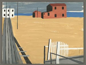 [seashore Scene With Boardwalk] — Walker Evans