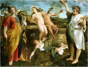Une Allégorie De La Vérité Et Du Temps — Annibale Carracci