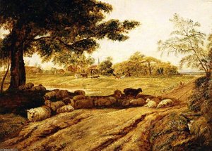 Rustic Landscape With Sheep — John Linnell