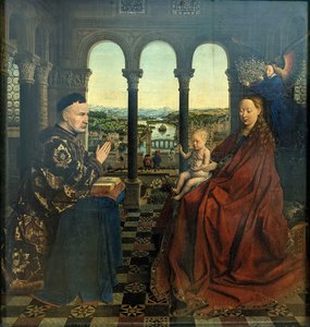 Die Verkündigung Marias Für Kanzler Rolin — Jan Van Eyck