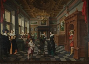 A Seven-Part Decorative Sequence: An Interior, Dirck van Delen, 1630 - 1632
