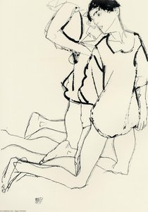 Deux Figures Couchées (également Connue Sous Le Nom De Paralélogramme) — Egon Schiele