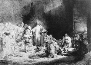 Les Petits Enfants Brought To Jesus — Rembrandt Van Rijn