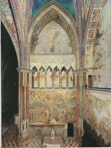 View Of The Frescoes In The Left Transept — Cimabue