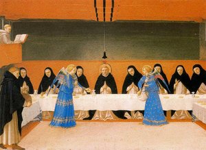 Los Ángeles Sirven Comida A Los Monjes — Fra Angelico