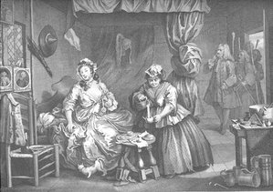 El Progreso De La Mujer Pudiente, Placa 3 — William Hogarth