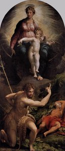 Madonna And Child With St. John The Baptist And St. Jerome — Parmigiano