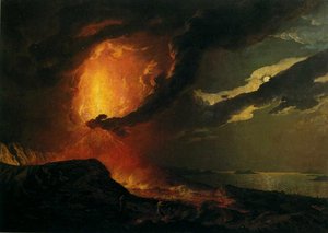 Vesuvius In Eruption, With A View Over The Islands In The Bay Of Naples — Joseph Wright Af Derby
