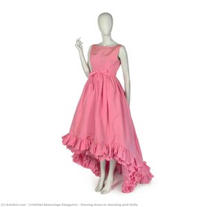 Abito Da Sera In Faille Rosa Shock — Cristóbal Balenciaga Eizaguirre