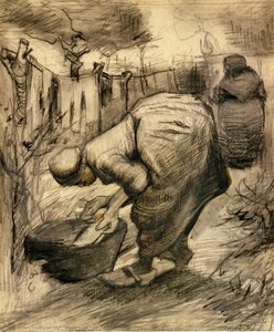 Bahçedeki Çamaşır Tuvarığında Kadın — Vincent Van Gogh