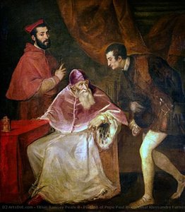 Iii. Pál Pápa, Alessandro Farnese Bíboros És Ottavio Farnese Herceg Portréja — Titian Ramsay Peale Ii