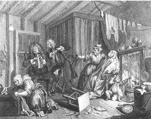 La Progression De La Prostituée, Planche 5 — William Hogarth