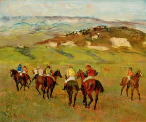 Jokeri Na Koniach Pred Vzdialenými Pagórikmi — Hilaire-germain-edgar Degas