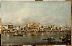 Le Palais Des Doges De Venise Vu Du Bassin De San Marco — फ्रांसेस्को गार्डि