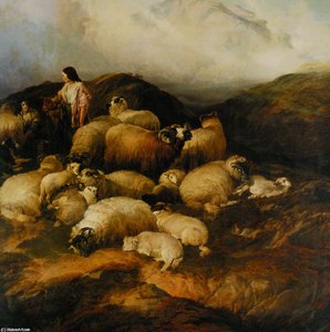 Peasants And Sheep — Thomas Sidney Cooper