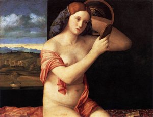 Donna Giovane Al Specchio — Giovanni Bellini