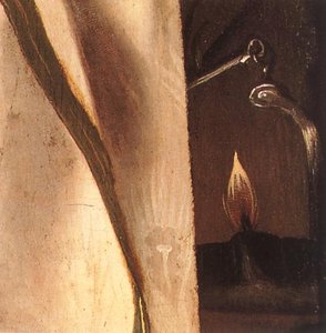 Retrato De Un Joven Con Una Lámpara De Aceite (detalle) — Lorenzo Lotto