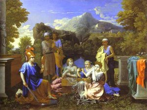 Achilles Con Le Figlie Di Lacomede — Nicolas Poussin
