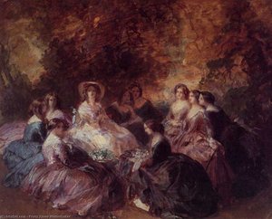 Xavier L'imperatrice Eugenia Circondata Dalle Sue Dame Di Compagnia — Franz Xaver Winterhalter