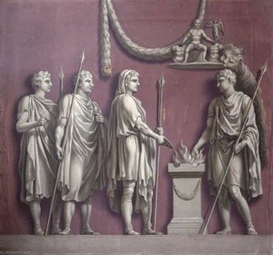 The Emperor Trajan Sacrificing To Mars Victorious (from The Arch Of Constantine) — Francis Hayman