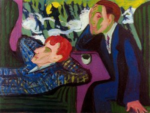 En El Tren, Albert Müller Y Kirchner — Ernst Ludwig Kirchner