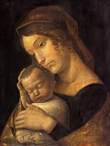 Madona S Spícím Dítětem — Andrea Mantegna