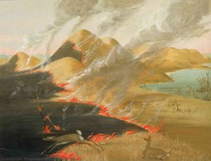 L'incendio Delle Scogliere Della Prateria — George Catlin