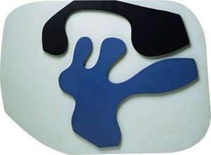Overturned Blue Shoe With Two Heels Under A Black Vault — Jean Arp