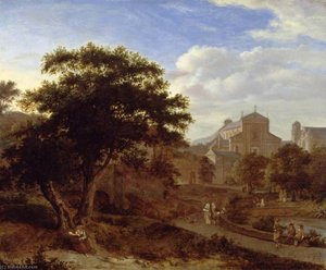 Two Churches And A Town Wall — Jan Van Der Heyden