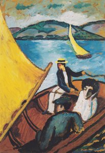 Sailing Boat On The Tegernsee — August Macke