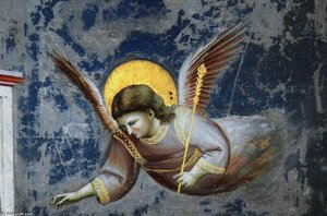 Kristuksen Elämän Kohtauksia: 3. Temppelissä Vastaanotto (detail) — Giotto Di Bondone