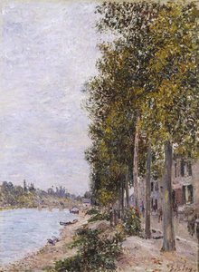 Straße Entlang Der Seine Bei Saint-mammes — Alfred Sisley