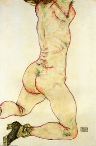 Nageuse Femme Nu(e), Vue Arrière — Egon Schiele