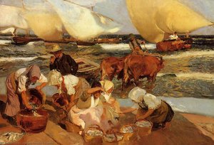 Strand Von Valencia (auch Nachmittagssonne Genannt) — Joaquín Sorolla Y Bastida