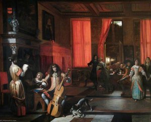 A Musical Party — Pieter De Hooch