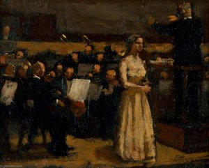 Kathleen Ferrier At A Concert — Bernard Dunstan
