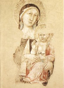 Madonna With Child (fragment) — Agnolo Gaddi