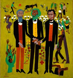 Three Great Abolitionists A. Lincoln, F. Douglass, J. Brown — William H. Johnson