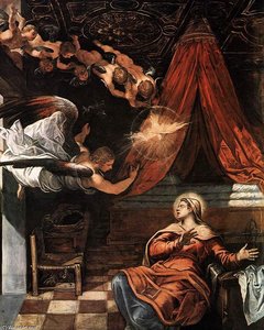 Die Verkündigung (detail) — Tintoretto (jacopo Comin)