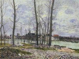Flood At Moret Sur Loing — Alfred Sisley