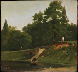 Margini Dello Stagno Vicino Alla Proprietà Di Corot — Jean-baptiste-camille Corot
